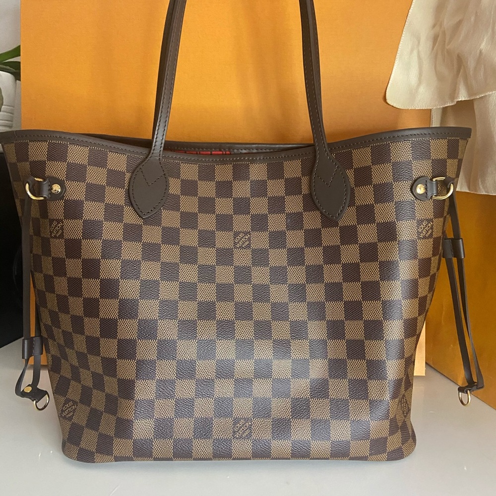Authentic Neverfull MM Damier Ebene